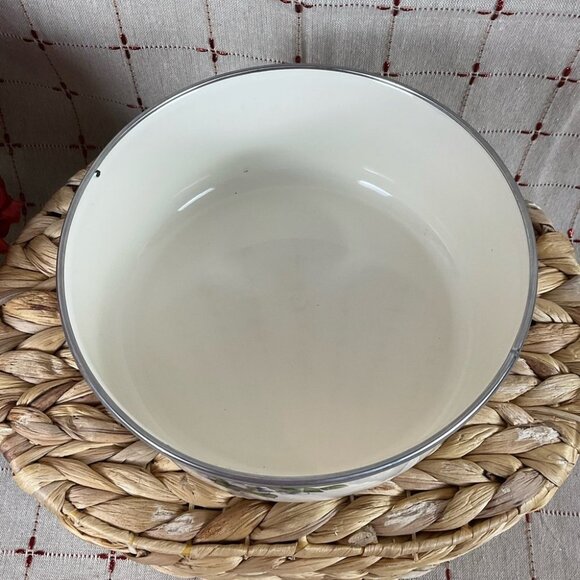 Pfaltzgraff Garden Party (Garden Impressions) Set of 4 Enamel Mixing Bowl Flat - Picture 7 of 11